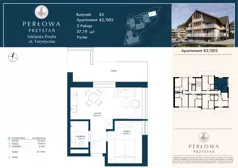 2 pokoje, lokal inwestycyjny 37,19 m², parter, oferta nr B2/002, Perłowa Przystań Szklarska Poręba, Szklarska Poręba, ul. Turystyczna 26a