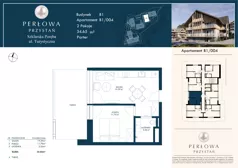 2 pokoje, lokal inwestycyjny 34,65 m², parter, oferta nr B1/004, Perłowa Przystań Szklarska Poręba, Szklarska Poręba, ul. Turystyczna 26a