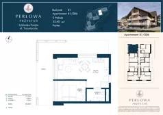 2 pokoje, lokal inwestycyjny 35,40 m², parter, oferta nr B1/006, Perłowa Przystań Szklarska Poręba, Szklarska Poręba, ul. Turystyczna 26a