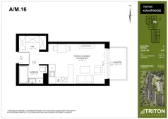 1 pokój, mieszkanie 27,21 m², piętro 1, oferta nr A_M16, Triton Kampinos III, Łomna-Las, ul. Wiśniowa 5