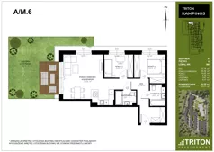 3 pokoje, mieszkanie 64,28 m², parter, oferta nr A_M6, Triton Kampinos III, Łomna-Las, ul. Wiśniowa 5
