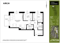 3 pokoje, mieszkanie 64,28 m², piętro 2, oferta nr A_M24, Triton Kampinos III, Łomna-Las, ul. Wiśniowa 5