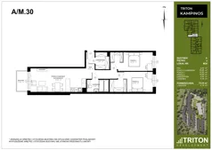 3 pokoje, mieszkanie 75,34 m², piętro 2, oferta nr A_M30, Triton Kampinos III, Łomna-Las, ul. Wiśniowa 5