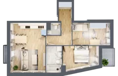 3 pokoje, mieszkanie 60,52 m², piętro 1, oferta nr 7, Nowa Pszczelna, Kraków, Dębniki, Ruczaj, ul. Pszczelna 38