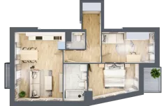 3 pokoje, mieszkanie 59,86 m², parter, oferta nr 1, Nowa Pszczelna, Kraków, Dębniki, Ruczaj, ul. Pszczelna 38