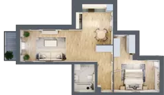 2 pokoje, mieszkanie 62,33 m², parter, oferta nr 4, Nowa Pszczelna, Kraków, Dębniki, Ruczaj, ul. Pszczelna 38
