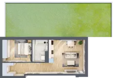 2 pokoje, mieszkanie 45,85 m², parter, oferta nr A1, Mickiewicza, Ciechocinek, ul. Mickiewicza 41B