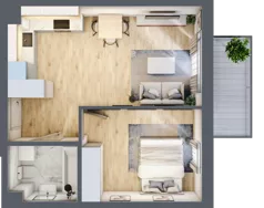 2 pokoje, mieszkanie 40,25 m², piętro 1, oferta nr A9, Mickiewicza, Ciechocinek, ul. Mickiewicza 41B