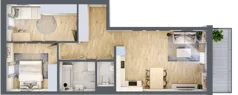 3 pokoje, mieszkanie 62,24 m², piętro 1, oferta nr A10, Mickiewicza, Ciechocinek, ul. Mickiewicza 41B