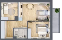 3 pokoje, mieszkanie 53,37 m², piętro 2, oferta nr A12, Mickiewicza, Ciechocinek, ul. Mickiewicza 41B