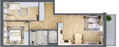 3 pokoje, mieszkanie 62,32 m², piętro 3, oferta nr A20, Mickiewicza, Ciechocinek, ul. Mickiewicza 41B