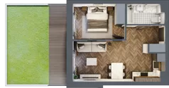 2 pokoje, mieszkanie 36,74 m², piętro 1, oferta nr ONH-C-KLF16-LM2, Osiedle Nowe Horyzonty - etap II, Bydgoszcz, Bartodzieje, ul. Fordońska 16-18