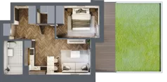 2 pokoje, mieszkanie 39,88 m², piętro 1, oferta nr ONH-C-KLF18-LM4, Osiedle Nowe Horyzonty - etap II, Bydgoszcz, Bartodzieje, ul. Fordońska 16-18