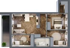 4 pokoje, mieszkanie 66,51 m², piętro 2, oferta nr ONH-C-KLF16-LM6, Osiedle Nowe Horyzonty - etap II, Bydgoszcz, Bartodzieje, ul. Fordońska 16-18
