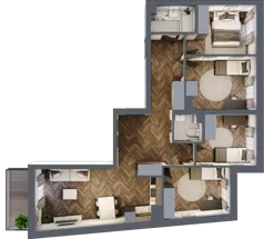5 pokoi, mieszkanie 83,14 m², piętro 2, oferta nr ONH-C-KLF18-LM9, Osiedle Nowe Horyzonty - etap II, Bydgoszcz, Bartodzieje, ul. Fordońska 16-18