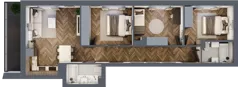 4 pokoje, mieszkanie 68,53 m², piętro 2, oferta nr ONH-C-KLF16-LM10, Osiedle Nowe Horyzonty - etap II, Bydgoszcz, Bartodzieje, ul. Fordońska 16-18