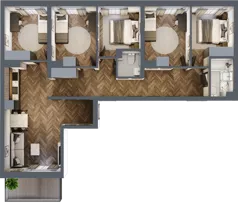 6 pokoi, mieszkanie 99,18 m², piętro 2, oferta nr ONH-C-KLF18-LM16, Osiedle Nowe Horyzonty - etap II, Bydgoszcz, Bartodzieje, ul. Fordońska 16-18