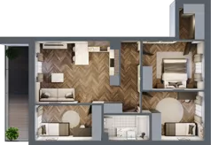 4 pokoje, mieszkanie 66,48 m², piętro 3, oferta nr ONH-C-KLF16-LM11, Osiedle Nowe Horyzonty - etap II, Bydgoszcz, Bartodzieje, ul. Fordońska 16-18
