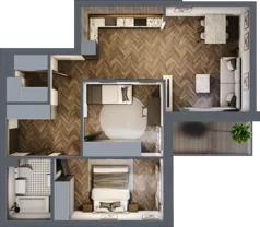 3 pokoje, mieszkanie 59,94 m², piętro 4, oferta nr ONH-C-KLF18-LM26, Osiedle Nowe Horyzonty - etap II, Bydgoszcz, Bartodzieje, ul. Fordońska 16-18