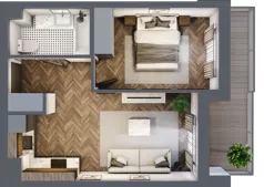 2 pokoje, mieszkanie 36,95 m², piętro 7, oferta nr ONH-C-KLF18-LM51, Osiedle Nowe Horyzonty - etap II, Bydgoszcz, Bartodzieje, ul. Fordońska 16-18