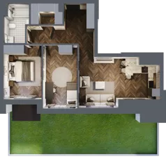 3 pokoje, mieszkanie 64,56 m², piętro 1, oferta nr ONH-B-KLM12-LM1, Osiedle Nowe Horyzonty - etap III, Bydgoszcz, Bartodzieje, ul. Mała 12-14