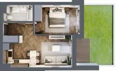 2 pokoje, mieszkanie 36,44 m², piętro 1, oferta nr ONH-B-KLM12-LM8, Osiedle Nowe Horyzonty - etap III, Bydgoszcz, Bartodzieje, ul. Mała 12-14