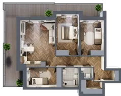 4 pokoje, mieszkanie 77,64 m², piętro 2, oferta nr ONH-B-KLM14-LM15, Osiedle Nowe Horyzonty - etap III, Bydgoszcz, Bartodzieje, ul. Mała 12-14
