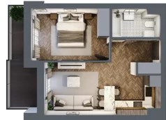 2 pokoje, mieszkanie 35,67 m², piętro 4, oferta nr ONH-B-KLM12-LM33, Osiedle Nowe Horyzonty - etap III, Bydgoszcz, Bartodzieje, ul. Mała 12-14