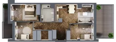 4 pokoje, mieszkanie 70,62 m², piętro 7, oferta nr ONH-B-KLM14-LM64, Osiedle Nowe Horyzonty - etap III, Bydgoszcz, Bartodzieje, ul. Mała 12-14