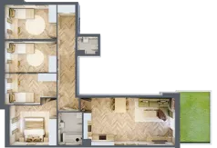 5 pokoi, mieszkanie 86,52 m², parter, oferta nr 9, Osiedle JAR Heweliusza - bud. D, Toruń, Wrzosy, JAR, ul. J. Heweliusza 15, 15A