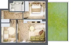 3 pokoje, mieszkanie 48,27 m², parter, oferta nr 32, Osiedle JAR Heweliusza - bud. D, Toruń, Wrzosy, JAR, ul. J. Heweliusza 15, 15A