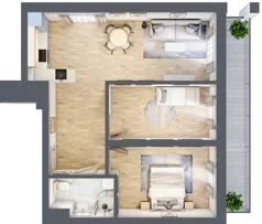 3 pokoje, mieszkanie 61,41 m², piętro 1, oferta nr 20, Solano Kołobrzeg, Kołobrzeg, ul. Św. Macieja 6A