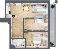3 pokoje, apartament 61,09 m², piętro 2, oferta nr 33, Solano Kołobrzeg, Kołobrzeg, ul. Św. Macieja 6A