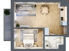 2 pokoje, mieszkanie 41,28 m², piętro 3, oferta nr 43, Solano Kołobrzeg, Kołobrzeg, ul. Św. Macieja 6A