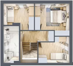 Dom 96,95 m², oferta nr 6/1, Brzegowa Park etap II, Łomianki, ul. Brzegowa