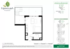 1 pokój, mieszkanie 26,54 m², parter, oferta nr 112, Lipowa 49A, Pruszków, Ostoja, ul. Lipowa 49A