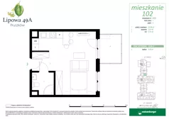 1 pokój, mieszkanie 29,98 m², piętro 4, oferta nr 102, Lipowa 49A, Pruszków, Ostoja, ul. Lipowa 49A