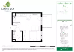 1 pokój, mieszkanie 29,98 m², piętro 1, oferta nr 60, Lipowa 49A, Pruszków, Ostoja, ul. Lipowa 49A