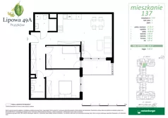 3 pokoje, mieszkanie 68,50 m², piętro 2, oferta nr 137, Lipowa 49A, Pruszków, Ostoja, ul. Lipowa 49A