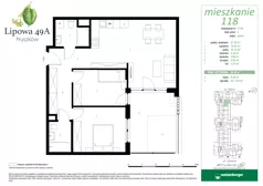 3 pokoje, mieszkanie 68,49 m², parter, oferta nr 118, Lipowa 49A, Pruszków, Ostoja, ul. Lipowa 49A