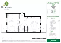 3 pokoje, mieszkanie 70,69 m², piętro 1, oferta nr 68, Lipowa 49A, Pruszków, Ostoja, ul. Lipowa 49A