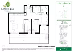 4 pokoje, mieszkanie 74,07 m², parter, oferta nr 1, Lipowa 49A, Pruszków, Ostoja, ul. Lipowa 49A