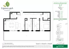4 pokoje, mieszkanie 74,79 m², piętro 4, oferta nr 37, Lipowa 49A, Pruszków, Ostoja, ul. Lipowa 49A