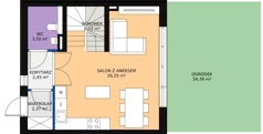 Dom 72,03 m², oferta nr 10.b, Osiedle Pastell, Warszawa, Białołęka, Henryków, ul. Kazimierza Pułaskiego