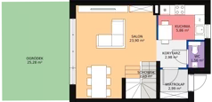 Dom 85,85 m², oferta nr 15.b, Osiedle Pastell, Warszawa, Białołęka, Henryków, ul. Kazimierza Pułaskiego