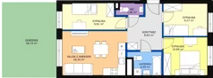 4 pokoje, mieszkanie 63,78 m², parter, oferta nr AB1.3, PUR na Kamionku, Warszawa, Praga Południe, Kamionek, ul. Żupnicza