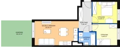 3 pokoje, mieszkanie 52,12 m², parter, oferta nr AC1.4, PUR na Kamionku, Warszawa, Praga Południe, Kamionek, ul. Żupnicza