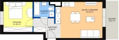 2 pokoje, mieszkanie 44,75 m², piętro 2, oferta nr AD3.4, PUR na Kamionku, Warszawa, Praga Południe, Kamionek, ul. Żupnicza