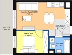 2 pokoje, mieszkanie 36,08 m², piętro 2, oferta nr AB3.3, PUR na Kamionku, Warszawa, Praga Południe, Kamionek, ul. Żupnicza