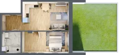 2 pokoje, mieszkanie 42,96 m², parter, oferta nr 3A-0.3, Gardenia Pogodno, Szczecin, Zachód, Pogodno, ul. Unii Lubelskiej